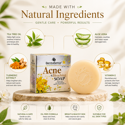 DermaSense Acne & Bleaching Soap For Clear & Bright Skin