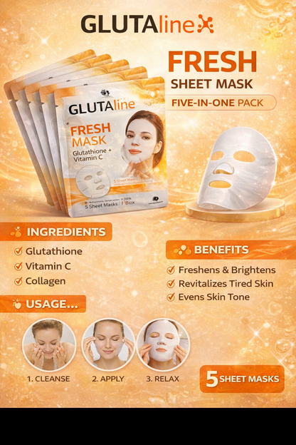 GLUTAline Glowing Fresh Mask – Instant Brightening & Hydrating Sheet Mask