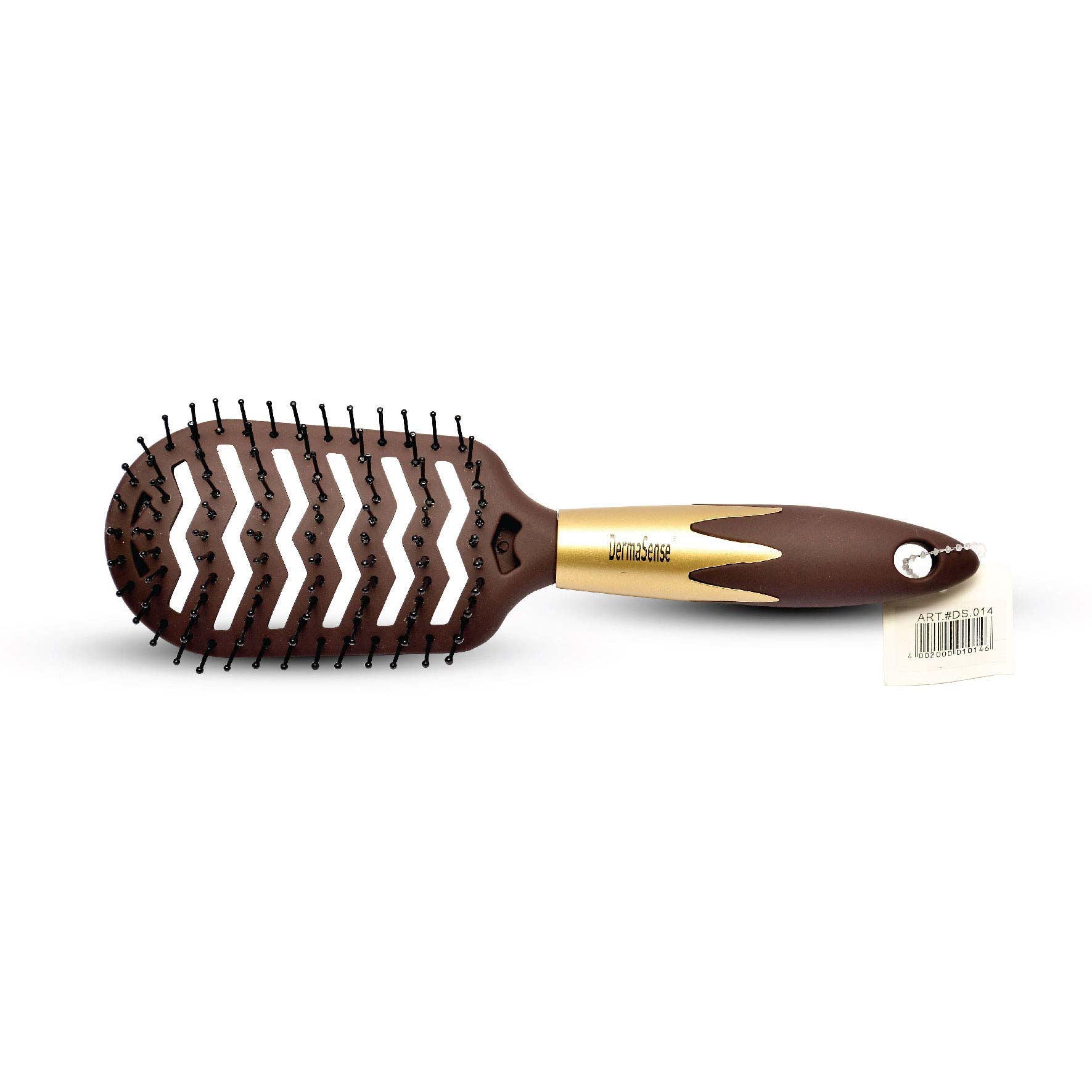 Dermasense Hair Brush Brown & Gold DS-14