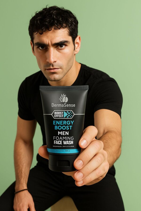 Energy boost Mens foaming facewash - Image 3